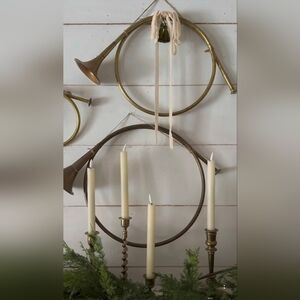 Vintage Brass French Horn Wall Decor